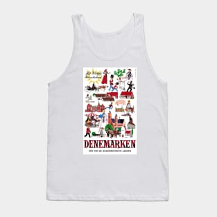 Vintage Travel Poster Denmark Denemarken Tank Top